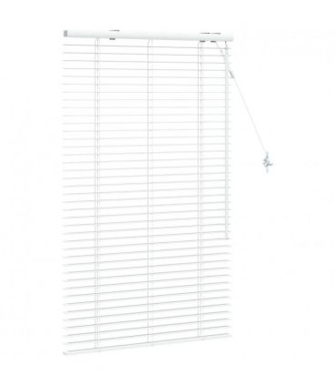 vidaXL Venetian Blind White 90 x 130 cm 35 mm Solid Paulownia Wood