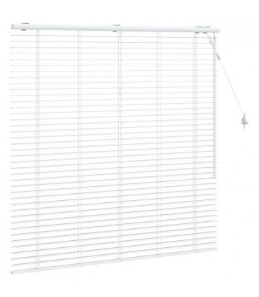 vidaXL Venetian Blind White 135 x 130 cm 35 mm Solid Paulownia Wood