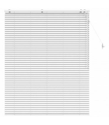 vidaXL Venetian Blind White 140 x 160 cm 35 mm Solid Paulownia Wood