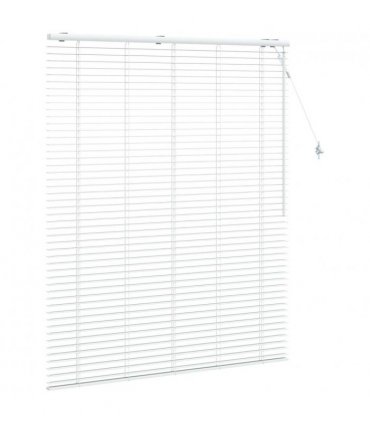 vidaXL Venetian Blind White 140 x 160 cm 35 mm Solid Paulownia Wood