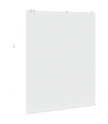 vidaXL Venetian Blind White 140 x 160 cm 35 mm Solid Paulownia Wood