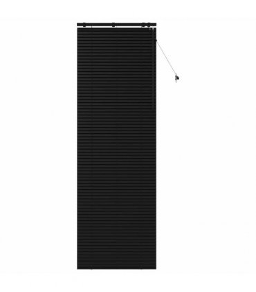 vidaXL Venetian Blind Black 90 x 250 cm 35 mm Solid Paulownia Wood