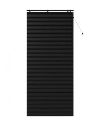 vidaXL Venetian Blind Black 100 x 250 cm 35 mm Solid Paulownia Wood