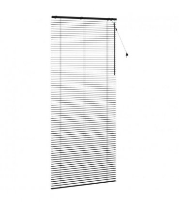 vidaXL Venetian Blind Black 100 x 250 cm 35 mm Solid Paulownia Wood