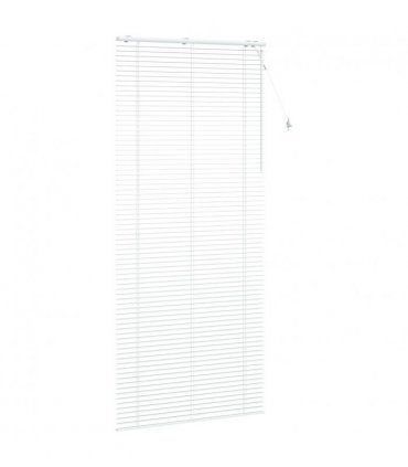 vidaXL Venetian Blind White 100 x 250 cm 35 mm Solid Paulownia Wood