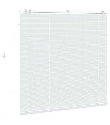 vidaXL Venetian Blind White 130 x 130 cm 35 mm Solid Paulownia Wood