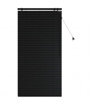 vidaXL Venetian Blind Black 85 x 160 cm 35 mm Solid Paulownia Wood