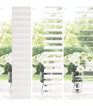 vidaXL Venetian Blind White 110 x 160 cm 35 mm Solid Paulownia Wood