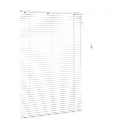 vidaXL Venetian Blind White 110 x 160 cm 35 mm Solid Paulownia Wood