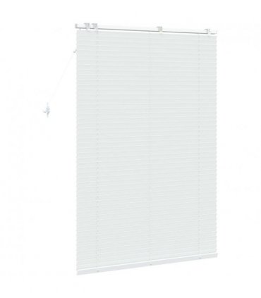 vidaXL Venetian Blind White 110 x 160 cm 35 mm Solid Paulownia Wood