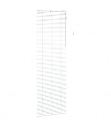 vidaXL Venetian Blind White 95 x 250 cm 35 mm Solid Paulownia Wood