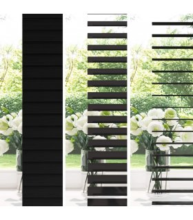 vidaXL Venetian Blind Black 90 x 130 cm 35 mm Solid Paulownia Wood