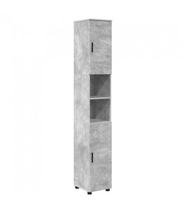 vidaXL Bathroom Cabinet with Storage Concrete Grey 30 x 35 x 192 cm