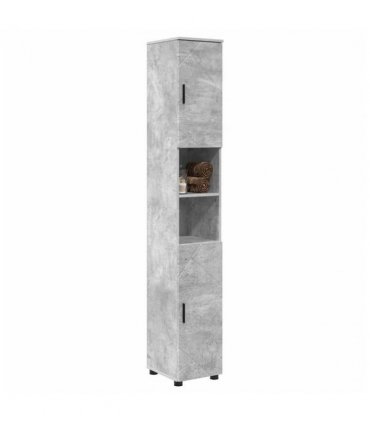 vidaXL Bathroom Cabinet with Storage Concrete Grey 30 x 35 x 192 cm