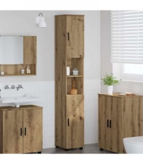 vidaXL Bathroom Cabinet with Storage Artisan Oak 30 x 35 x 192 cm