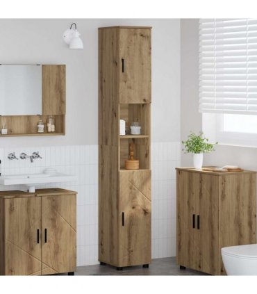 vidaXL Bathroom Cabinet with Storage Artisan Oak 30 x 35 x 192 cm