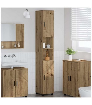 vidaXL Bathroom Cabinet with Storage Artisan Oak 30 x 35 x 192 cm