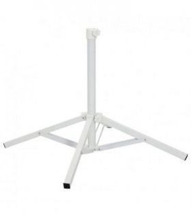 vidaXL Parasol Stand White Steel for 25-32 mm Pole — Model: with 4 adjustable feet