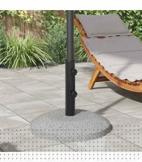 vidaXL Parasol Base Tube 0.6 kg Black Iron for 40-50 mm Pole