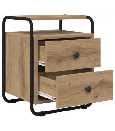 vidaXL Bedside Cabinet 2 pcs Artisan Oak 40 x 36.5 x 50 cm