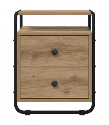 vidaXL Bedside Cabinet 2 pcs Artisan Oak 40 x 36.5 x 50 cm