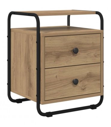 vidaXL Bedside Cabinet Artisan Oak 40 x 36.5 x 50 cm Engineered Wood