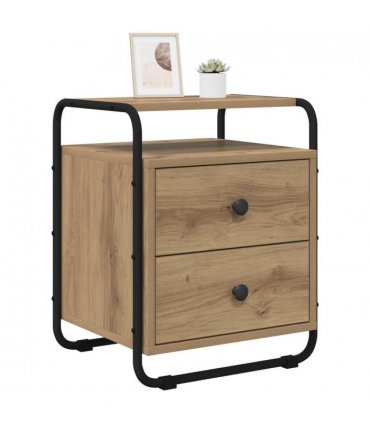 vidaXL Bedside Cabinet Artisan Oak 40 x 36.5 x 50 cm Engineered Wood
