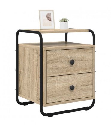 vidaXL Bedside Cabinet 2 pcs Sonoma Oak 40 x 36.5 x 50 cm