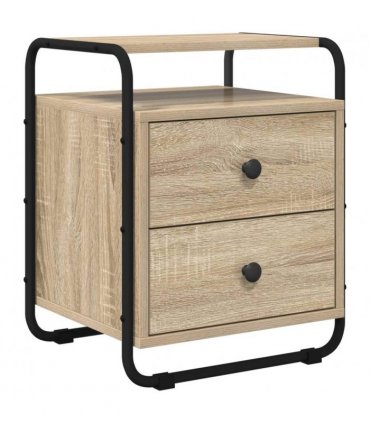 vidaXL Bedside Cabinet 2 pcs Sonoma Oak 40 x 36.5 x 50 cm