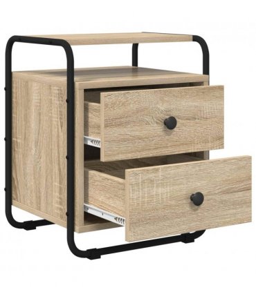 vidaXL Bedside Cabinet 2 pcs Sonoma Oak 40 x 36.5 x 50 cm