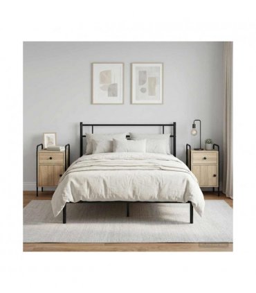 vidaXL Bedside Cabinet 2 pcs Sonoma Oak 35 x 36.5 x 61 cm