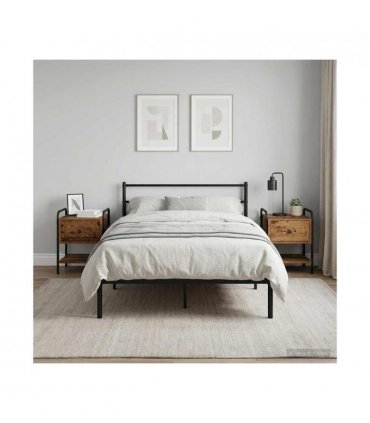 vidaXL Bedside Cabinet 2 pcs Old Wood 35 x 36.5 x 47 cm