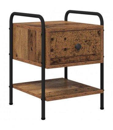 vidaXL Bedside Cabinet 2 pcs Old Wood 35 x 36.5 x 47 cm