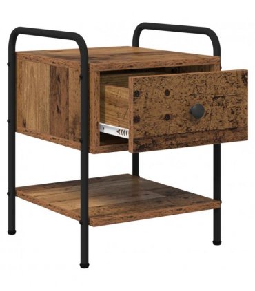 vidaXL Bedside Cabinet 2 pcs Old Wood 35 x 36.5 x 47 cm