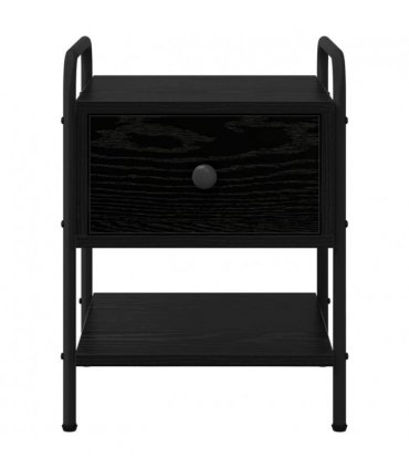 vidaXL Bedside Cabinet Black Oak 35 x 36.5 x 47 cm Engineered Wood