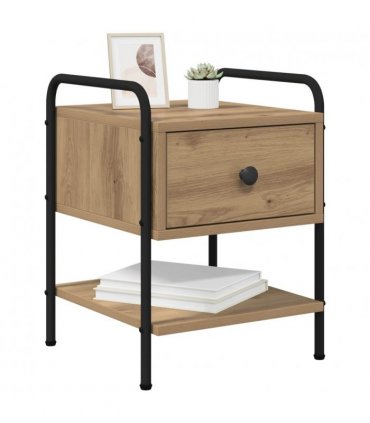 vidaXL Bedside Cabinet 2 pcs Artisan Oak 35 x 36.5 x 47 cm