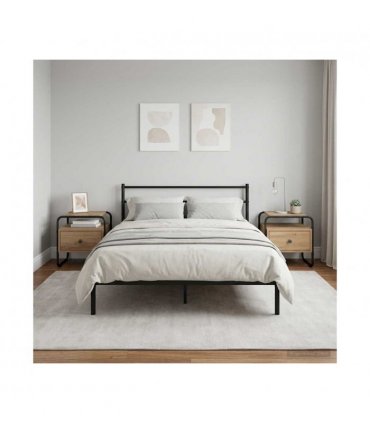 vidaXL Bedside Cabinet 2 pcs Artisan Oak 40 x 39.5 x 40 cm