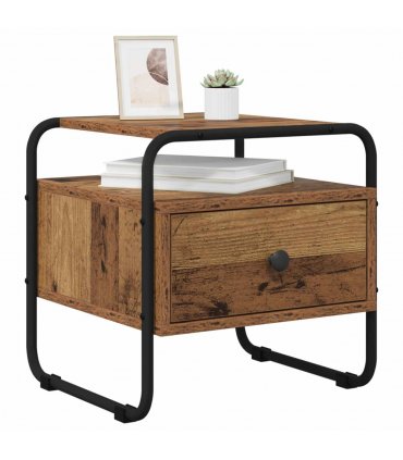 vidaXL Bedside Cabinet 2 pcs Old Wood 40 x 39.5 x 40 cm