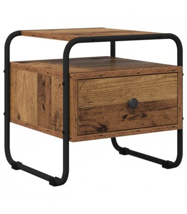 vidaXL Bedside Cabinet 2 pcs Old Wood 40 x 39.5 x 40 cm