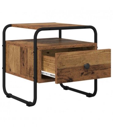 vidaXL Bedside Cabinet 2 pcs Old Wood 40 x 39.5 x 40 cm
