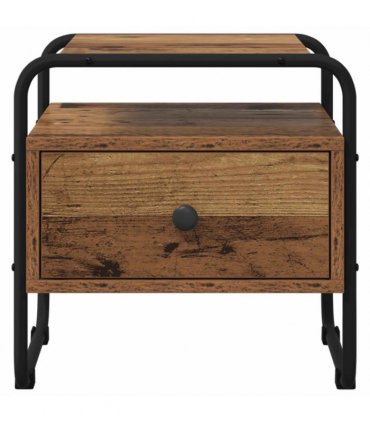 vidaXL Bedside Cabinet 2 pcs Old Wood 40 x 39.5 x 40 cm