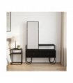 vidaXL Dressing Table Black Oak 100 x 36.5 x 136 cm Engineered Wood