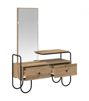 vidaXL Dressing Table Artisan Oak 100 x 36.5 x 136 cm Engineered Wood