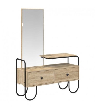 vidaXL Dressing Table Sonoma Oak 100 x 36.5 x 136 cm Engineered Wood