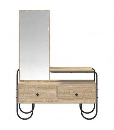 vidaXL Dressing Table Sonoma Oak 100 x 36.5 x 136 cm Engineered Wood