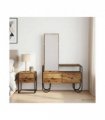 vidaXL Dressing Table Old Wood 100 x 36.5 x 136 cm Engineered Wood
