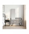 vidaXL Dressing Table Grey Sonoma 100 x 36.5 x 136 cm Engineered Wood