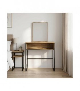 vidaXL Dressing Table Artisan Oak 81 x 40 x 131 cm Engineered Wood