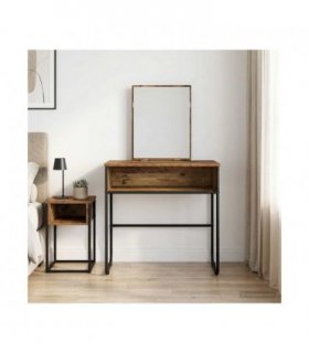 vidaXL Dressing Table Old Wood 81 x 40 x 131 cm Engineered Wood