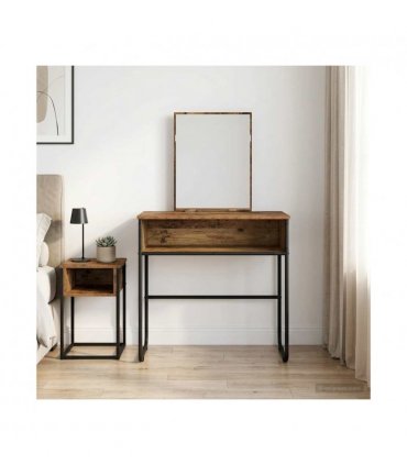 vidaXL Dressing Table Old Wood 81 x 40 x 131 cm Engineered Wood